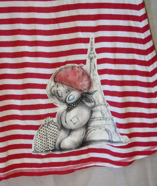 Red Stripe Tatty Teddy Paris Tunic Swing Top Age 10 Years M&S