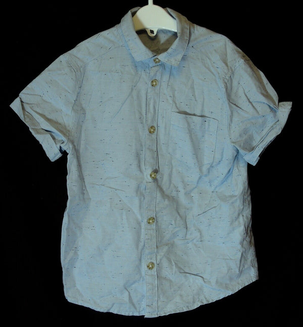 Blue Fleck Short Sleeve Shirt Age 4-5 Years H&M