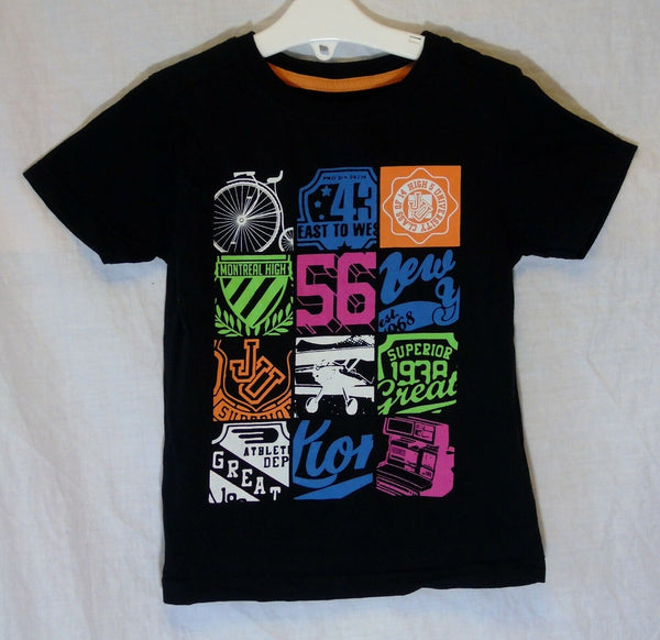 Black Graphic Tee T-Shirt Age 3-4 Years Juniors