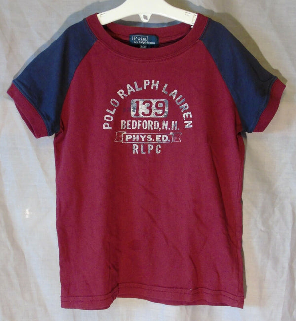 Red Retro Look T-Shirt Tee Age 3 Years Ralph Lauren