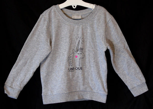 Grey Unicorn Sweater Jumper Age 5 Years Matalan