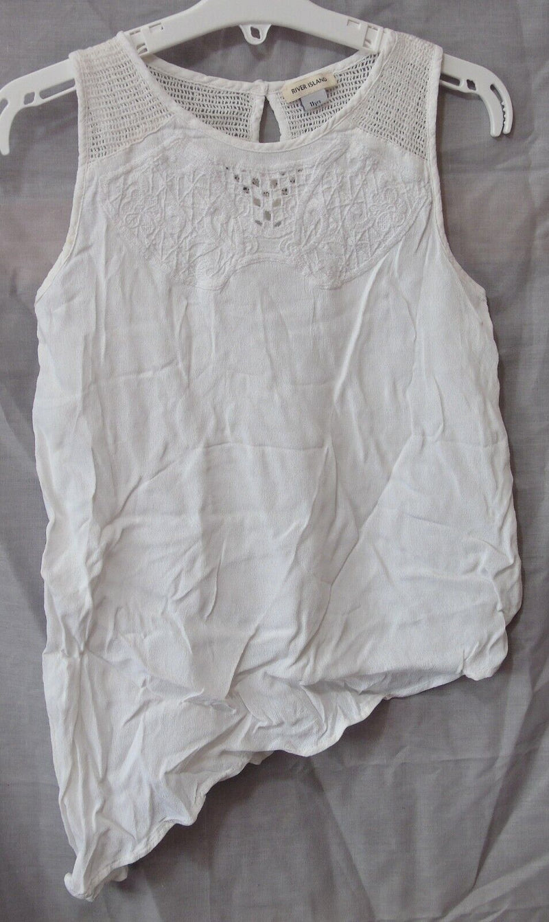 White Sleeveless Blouse Top Age 11 Years River Island