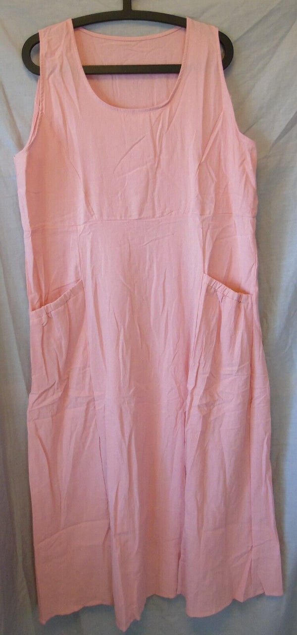 Pink Pocket Front Maxi Dress Size 16 XL Shein