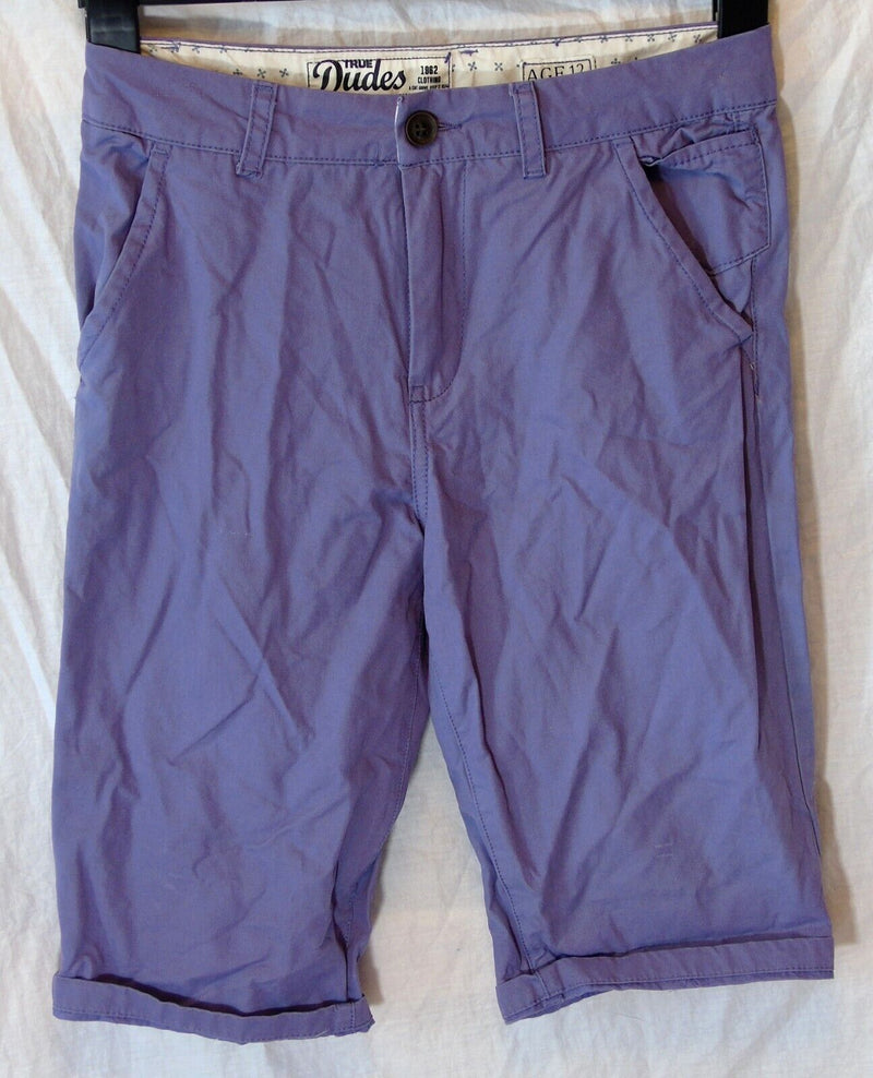 Purple Chino Cotton Board Shorts Age 12 Years Matalan