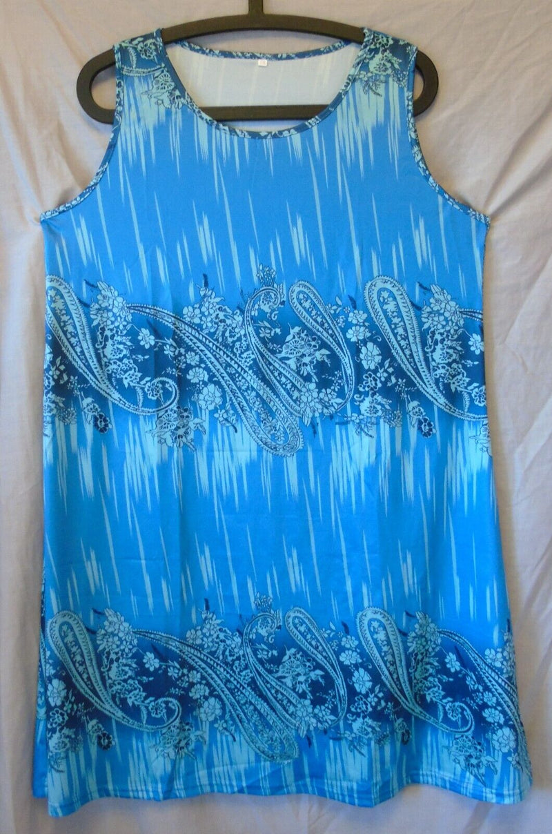 Aqua Blue Paisley Chemise Size 20 2XL Shein Curve