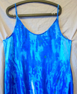 Blue Tie-Dye Summer Maxi Dress Size 16 XL Shein