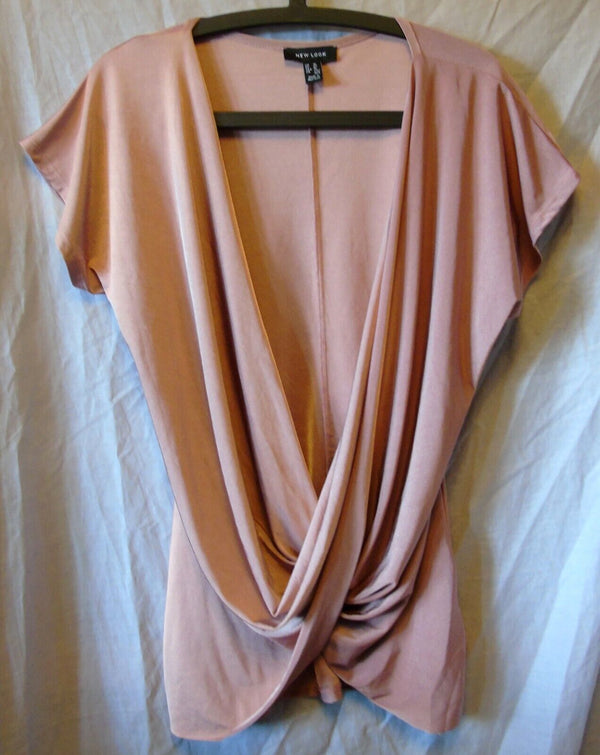 Pink Blouse Top Size 14 New Look