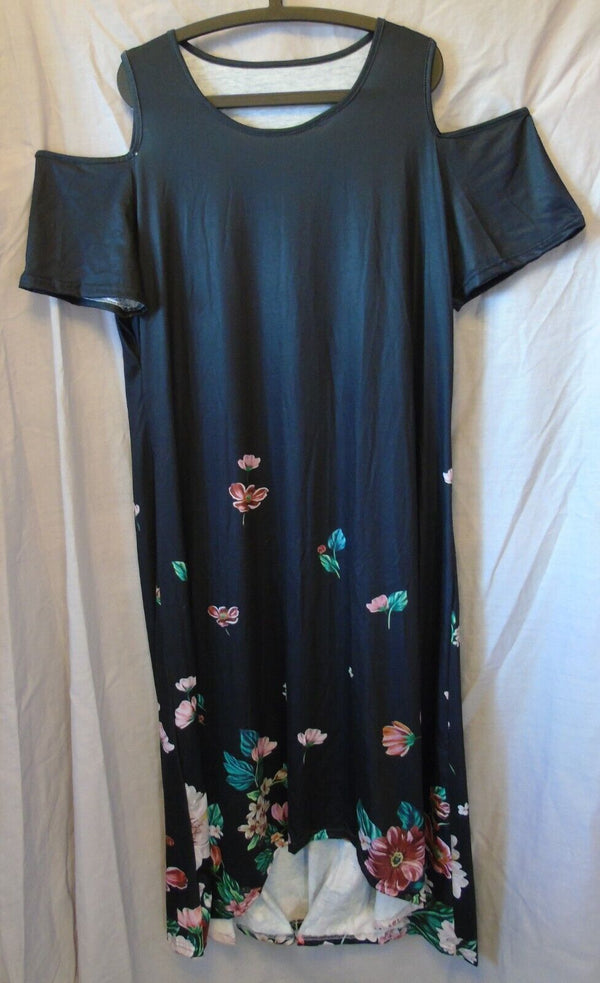 Black Cold Shoulder Maxi Dress Size 24 4XL Shein Curve