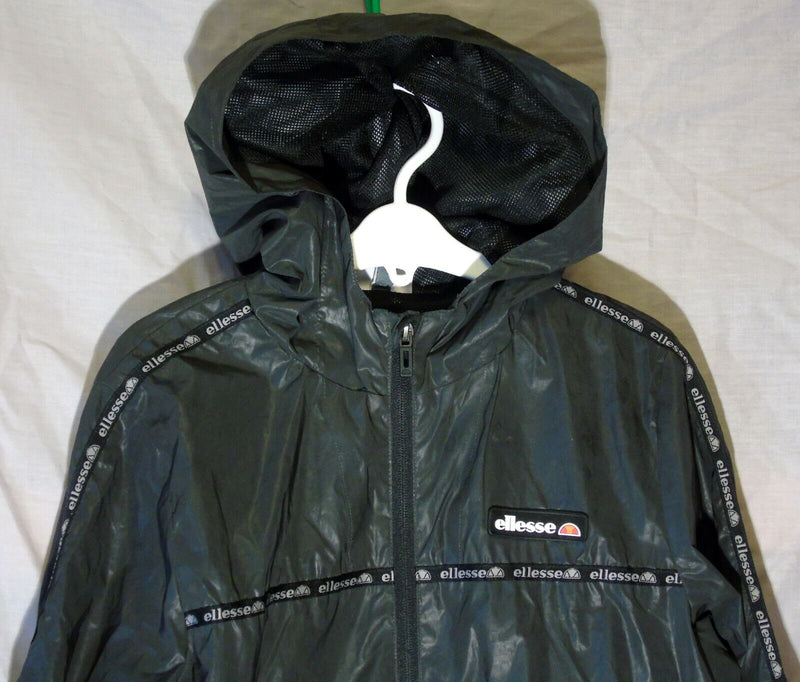 Black Windbreaker Jacket Coat Age 10-11 Years Ellesse