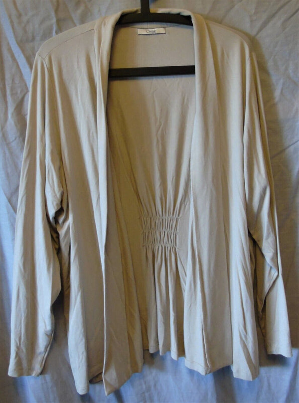 Beige Open Cardigan Jacket Size 22 M&S