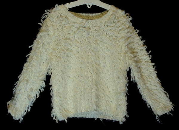 Cream White Fluffy Jumper Age 3 Years Matalan