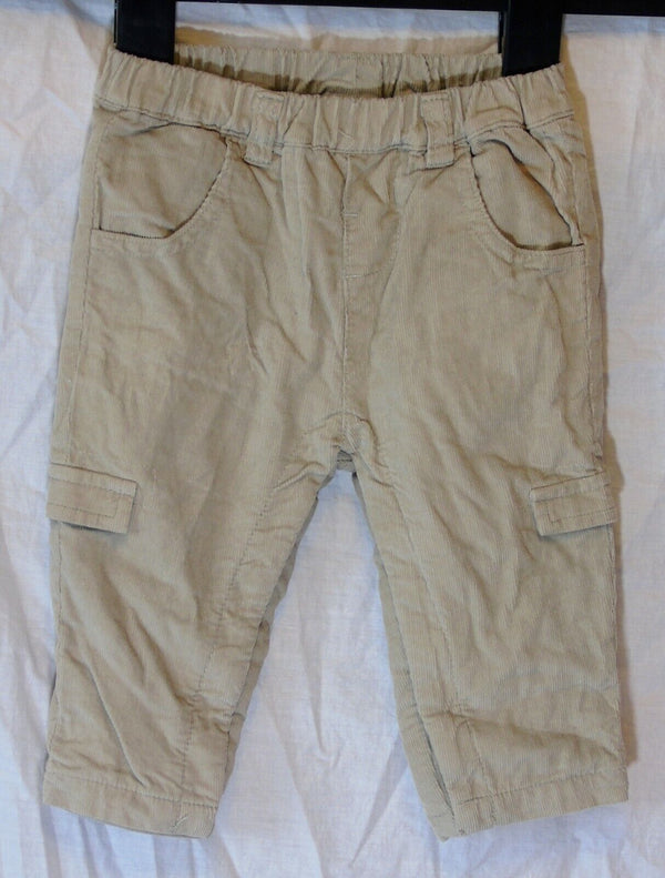 Beige Cord Cargo Trousers Age 6-9 Months Fagottino