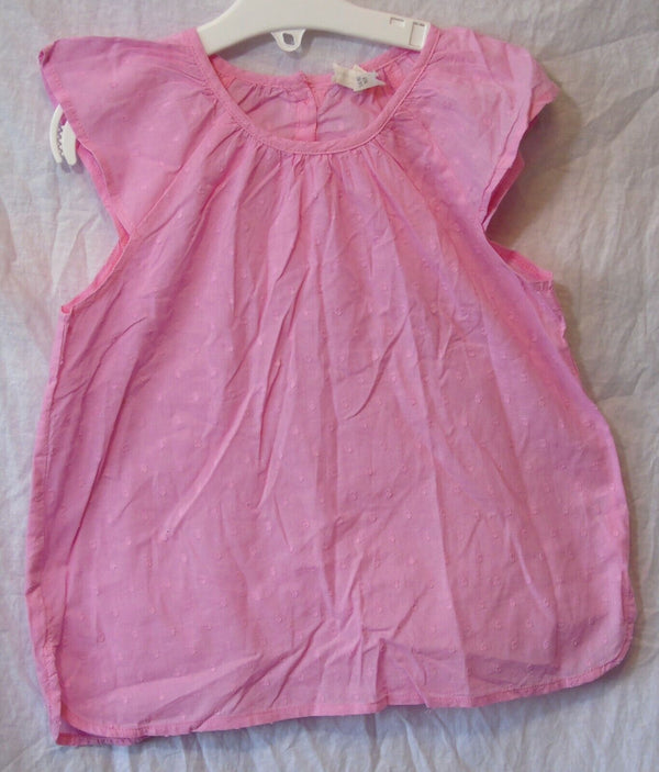 Pink Spot Cap Sleeve Blouse Top Age 5-6 Years Primark