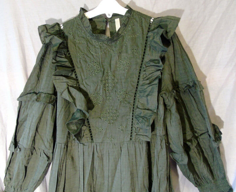 Green Ruffled Dress Age 13-14 Years Urban Outfitters RRP £69