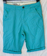 Green Chino Cotton Board Shorts Age 12 Years Matalan