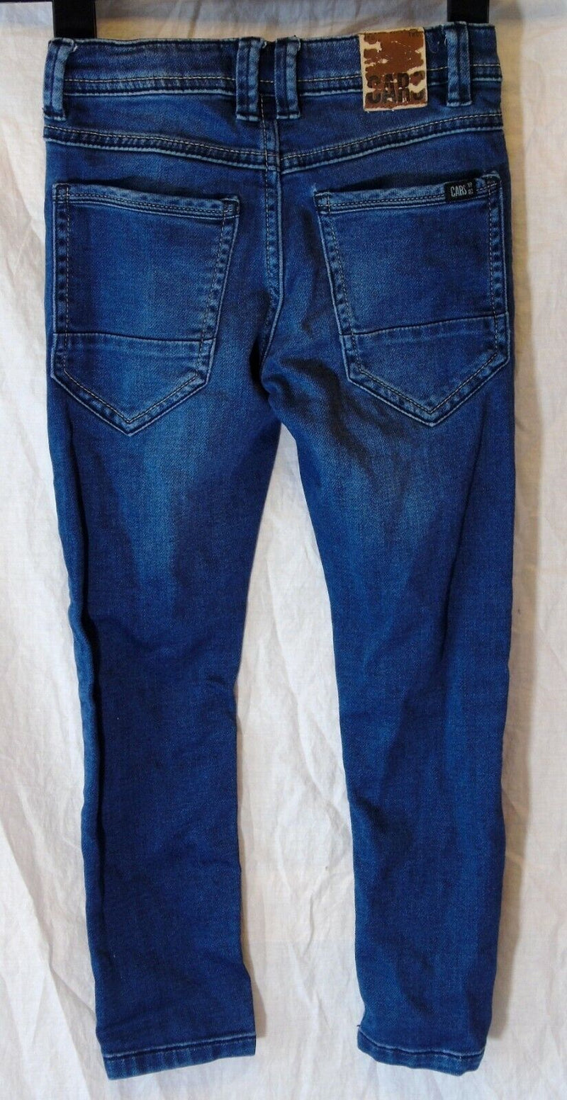 Blue Whiskered Denim Regular Fit Jeans Age 6 Years