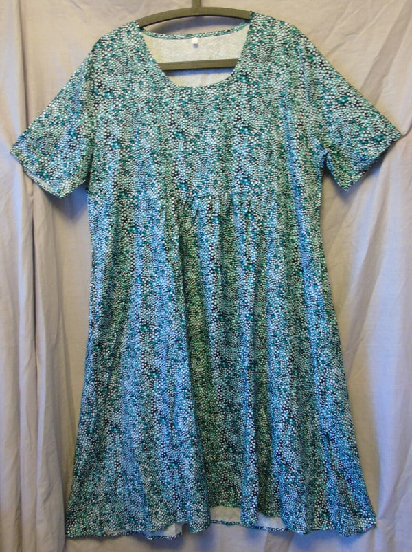 Green Black Spot Dress Size 20 2XL Shein