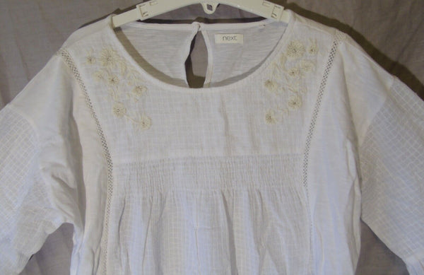 White Floral Blouse Top Age 16 Years Next