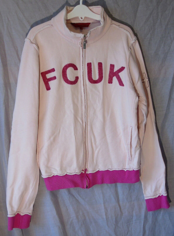 Pink Distressed Look Jacket Age 13-14 Years FCUK M