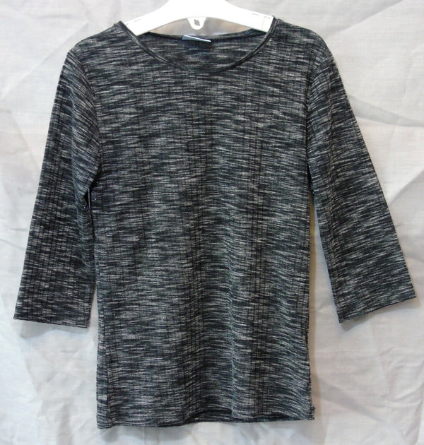 Grey Fleck Stretchy 3/4 Sleeve Top Age 7-8 Years F&F