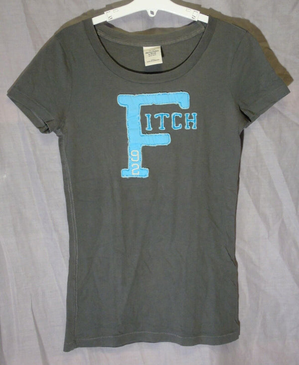 Grey Logo Front T-Shirt Top Age 10-11 Years Abercrombie Fitch