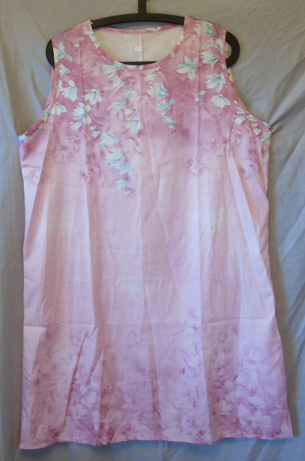 Pink Floral Satin Chemise Size 20 2XL Shein Curve