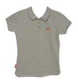 Grey Marl Polo Shirt T-shirt Age 7-8 Years Lonsdale