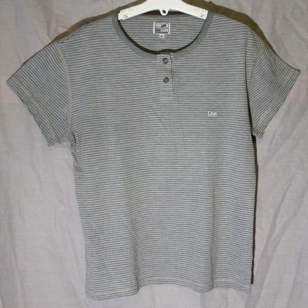 Grey Pinstripe T-Shirt Tee Age 13-14 Years Lee