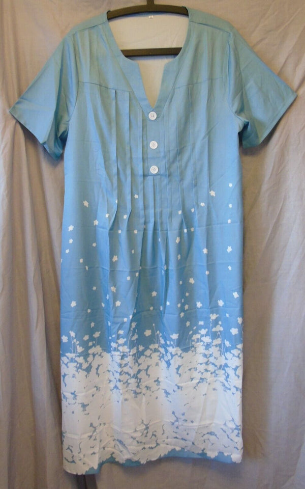 Blue White Floral Midi Dress Size 20 2XL Shein