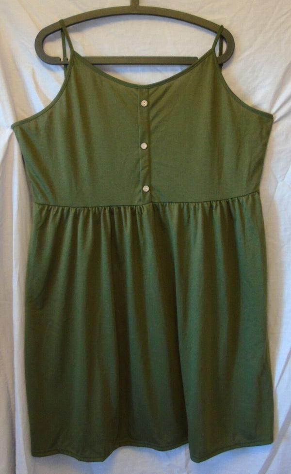 Green Strappy Floaty Dress Size 18 1XL Shein Curve