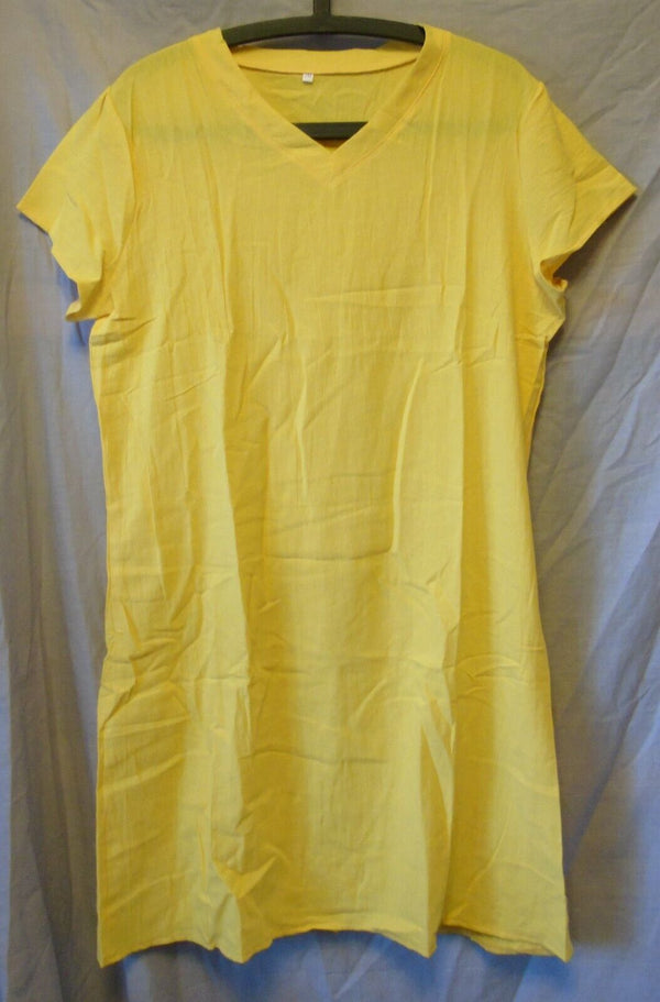 Yellow Summer Smock Linen Look Dress Size 10 Shein