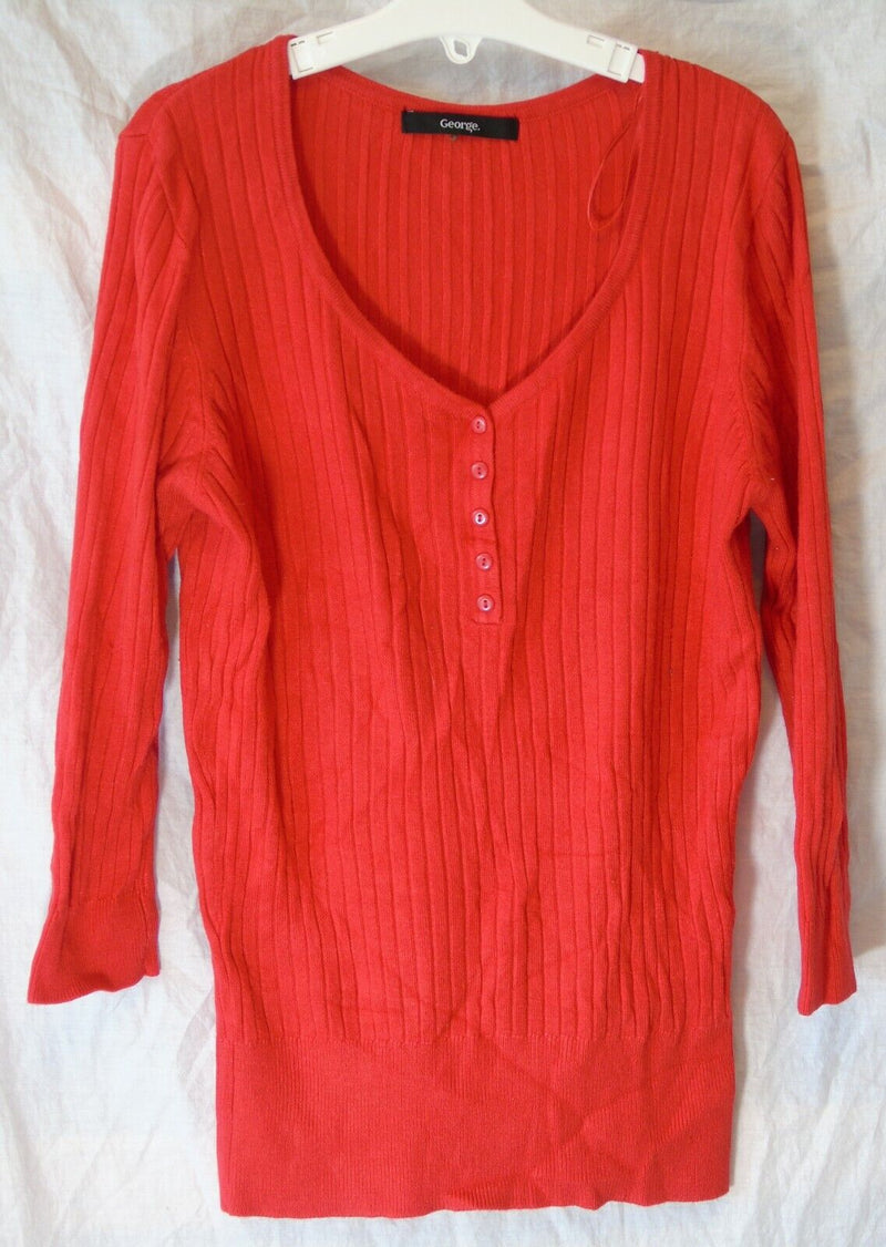 Red Thin Knit Stretchy Jumper Age 15-16 Years George