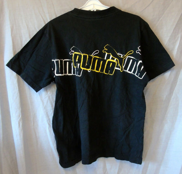 Black Logo Front T-Shirt Tee Age 12 Years Puma