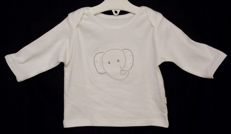 White Elephant 3/4 Sleeve Top Age 0-3-6 Months M&S