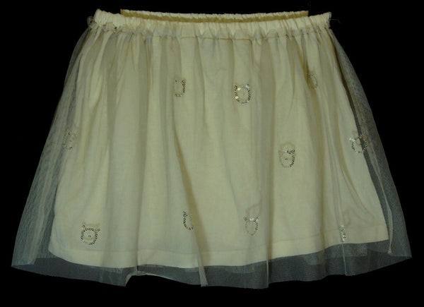 Beige Sparkly Sequins Skirt Age 8 Years Benetton