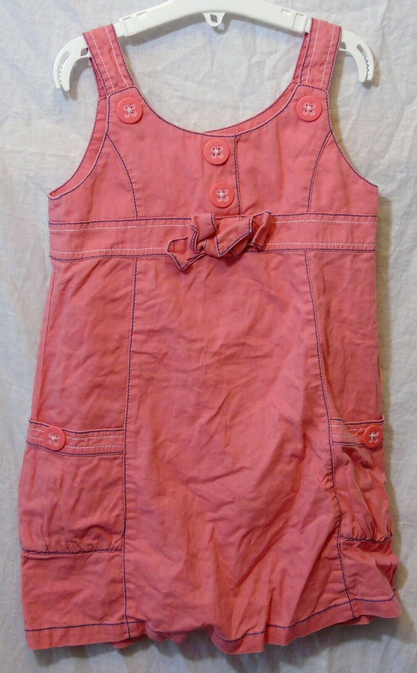 Pink Linen Blend Pinafore Dress Age 4-5 Years Next