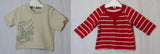 2-Pack Long Short Sleeve T-Shirt Top Age 0-3 Months