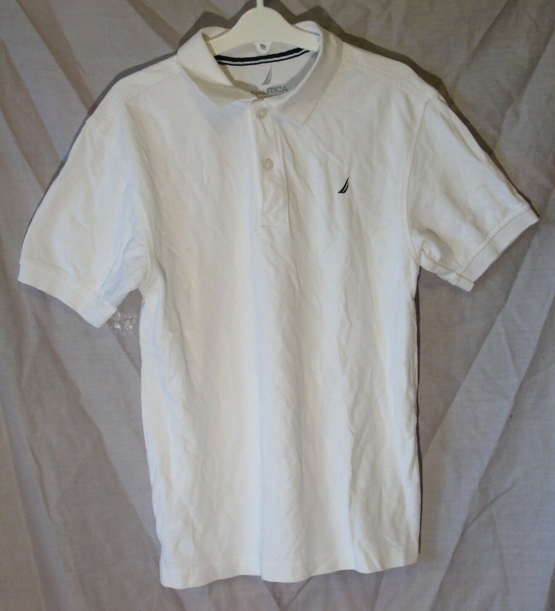 White Logo Front Polo Shirt Age 10-11 Years Nautica