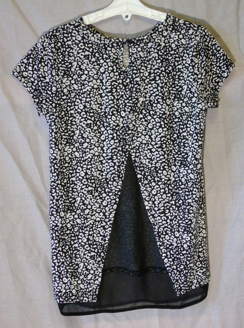 Black White Blouse Top Age 8-9 Years George