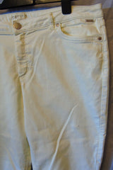 Lemon Yellow Cropped Jeans Size 20 M&S Per Una 20"L