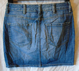 Blue Denim Skirt Size 10 28"W H&M Age 14-15 Years