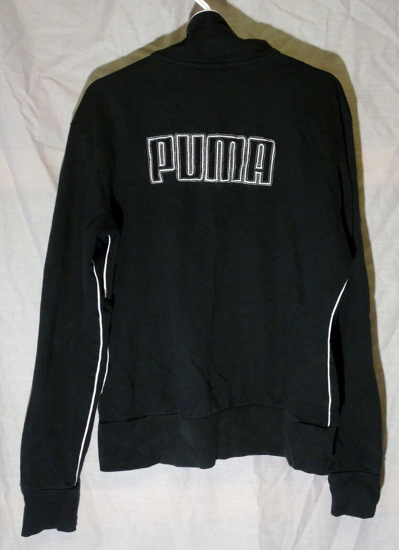 Black White Logo Front Tracksuit Top Jacket Age 13-14 Years Puma