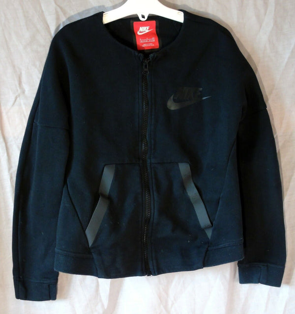 Black Logo Front Track Jacket Age 8-9 Years Nike Girls