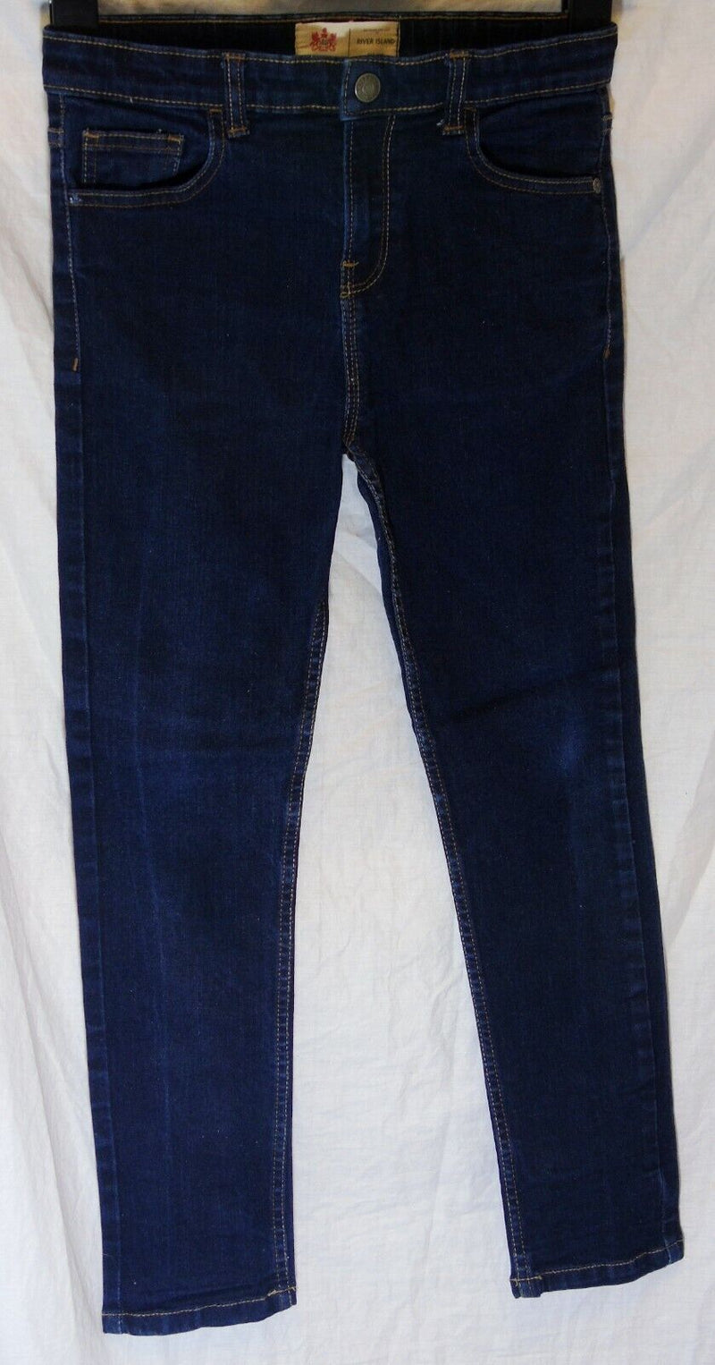 Dark Blue Straight Leg Jeans Age 10 Years River Island