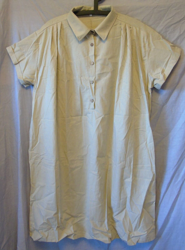 Beige Collared Shirt Dress Size 20 2XL Shein Curve