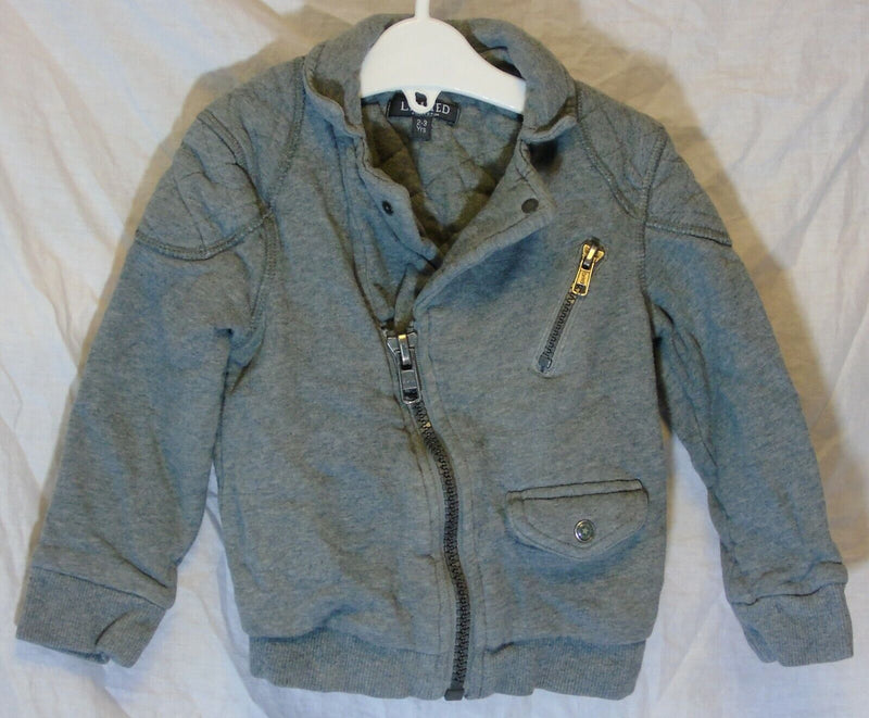 Grey Marl Biker Style Varsity Jacket Age 2-3 Years