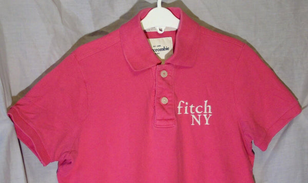 Pink Muscle Fit Polo Shirt Age 12-13 Years Abercrombie Fitch