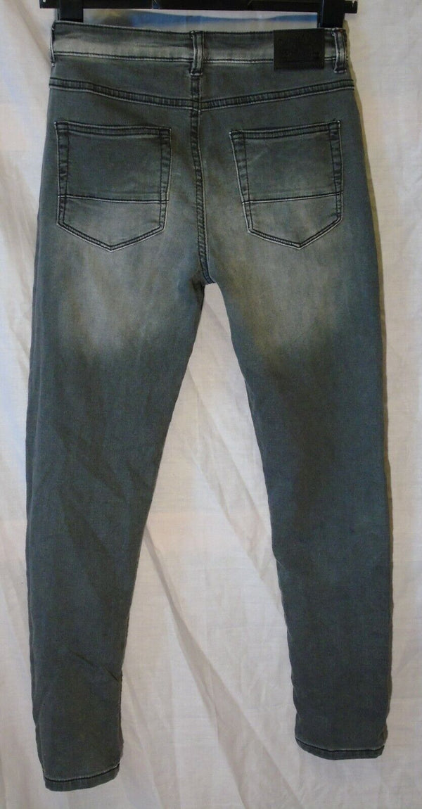 Grey Whiskered Raw Spun Skinny Jeans Age 11-12 Years George