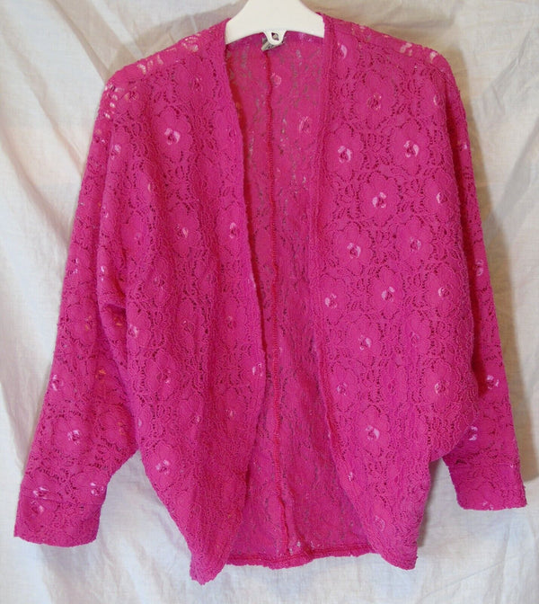 Pink Floral Batwing Sleeve Cardigan Age 8 Years TU