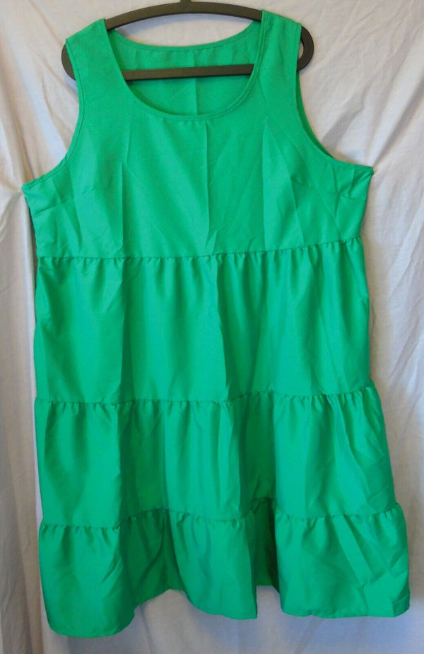 Green Sheen Tiered Dress Size 22 3XL Shein Curve